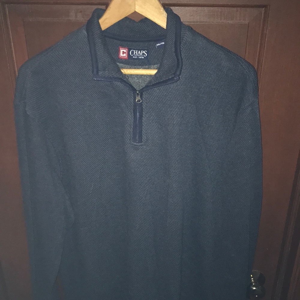 CHAPS 1/4 zip PULLOVER